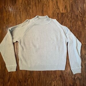 H&M Cream-Colored turtle/mock neck, EXPOSED-SHOULDERS sweater, Size S